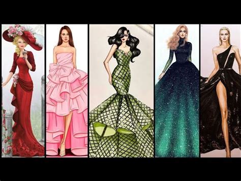 10 Creative Fashion Dress Drawing Ideas that Will Boost Your Sketching Skills! - Themtraicay.com