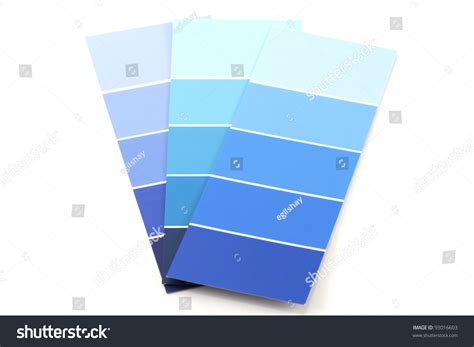 Shades Blue Paint Swatches Stock Photo 93016603 - Shutterstock