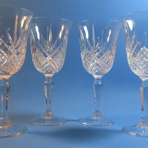 Set of 4 Vintage Cristal Darques Masquerade Water Goblets 6 Ounce Glasses Crystal Barware - Etsy