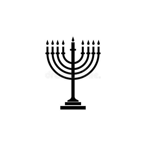 Menorah symbol sign stock illustration. Illustration of jewish - 110823405