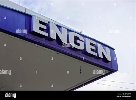 Engen Gas station, public ground, Mauritius Stock Photo - Alamy