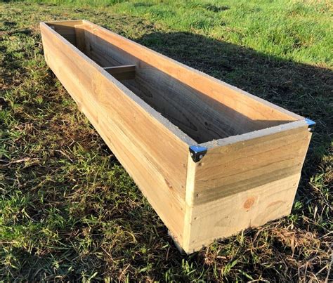 2ft - 6ft Rustic LARGE JUMBO Long Wooden Planter Timber Garden Flower ...