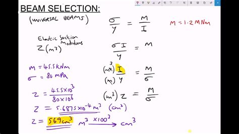 Selecting Universal Beams Using Elastic Section Modulus - YouTube