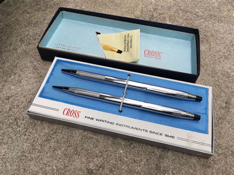 Cross Chrome Century mechanical pen and pencil set 3501, Office and school supplies, vintage ...