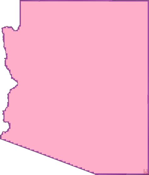 Arizona Blank Outline Map | Blank Outline Map of Arizona - 1 | WhatsAnswer