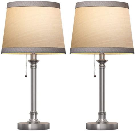 Oneach Modern Table Lamp Set of 2 for Bedroom Living Room Bedside Night Stand Lamp Small Desk ...