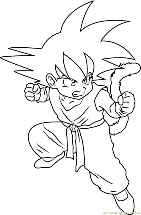 Kid Goku Coloring Pages at GetColorings.com | Free printable colorings ...