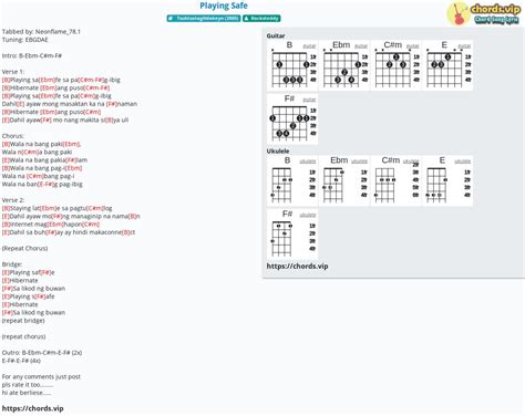 Chord: Playing Safe - tab, song lyric, sheet, guitar, ukulele | chords.vip