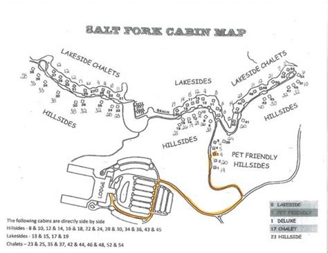 Salt Fork Cabin Map - Picture Of Salt Fork State Park, Cambridge ...