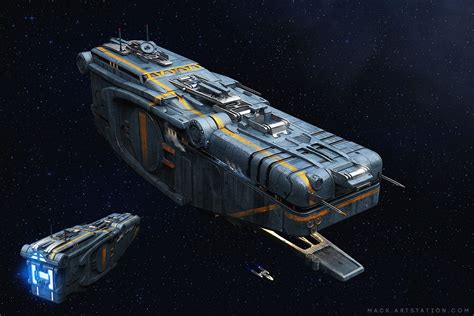 MS-1114 Heavy Freighter by Mack SztabaPersonal Star Wars Design Star ...