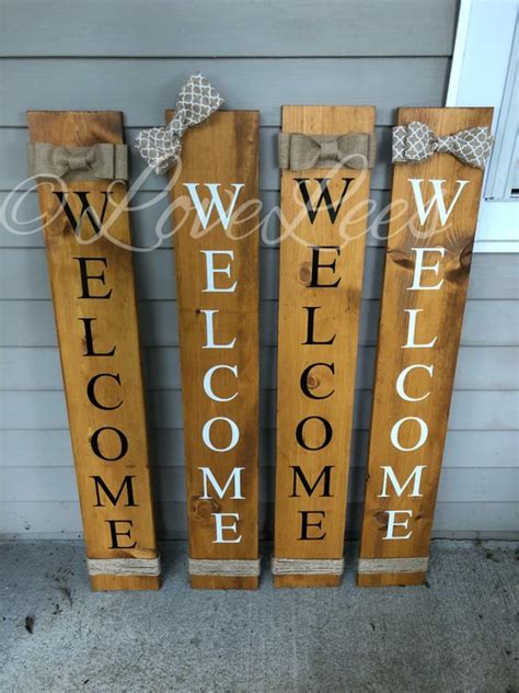 Personalized Wood Welcome Sign for Your Front Porch or Door