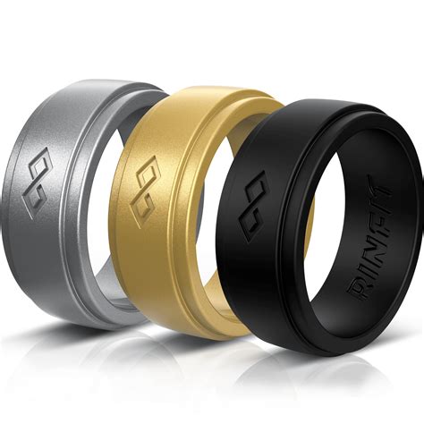 Silicone Wedding Rings for Men by Rinfit. Infinity Collection Rubber Band - Walmart.com