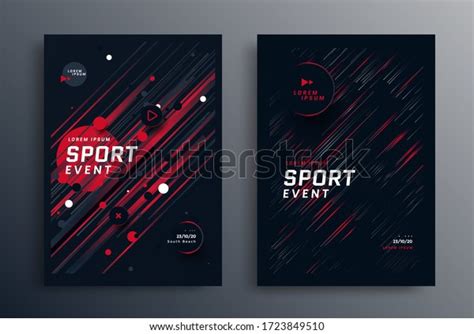 Sports Event Poster Layout Design Template Stock Vector (Royalty Free ...