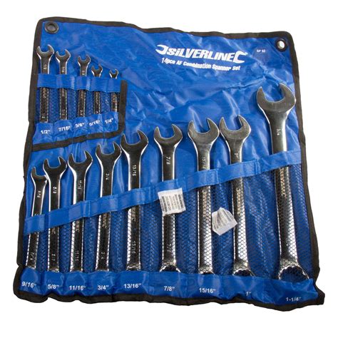 /Silverline SP52 AF/Imperial Spanner Set 14 Piece | /Silverline SP52 AF ...