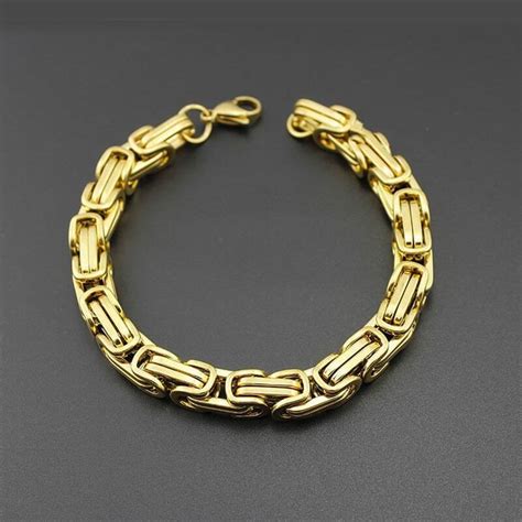 Chunky-style Unisex Chain Bracelet in Gold | tommytwice.com