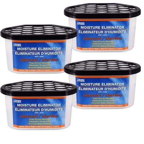 Dehumidifier - Moisture Absorbers - Absorber With Charcoal Prevents Water Damage 4 Pack ...