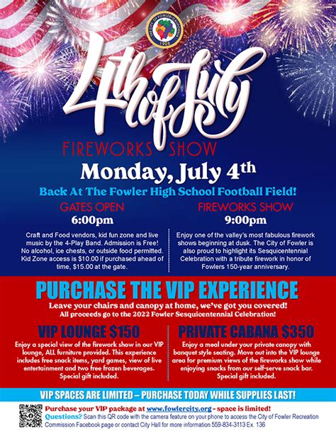 Fowler’s 4th of July Fireworks Show 2022 – City of Fowler