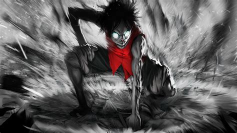 Wallpaper : anime, black hair, demon, One Piece, Monkey D Luffy, feather, darkness, 1920x1080 px ...