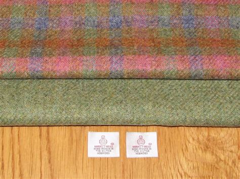 2 Piece Bundle of Harris Tweed Fabric for Crafts - Pinks and Greens | Harris tweed fabric, Pink ...