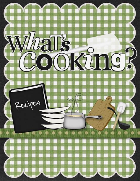 Cook Book Scrapbook Cover. | Recipe Book Graphics | Pinterest