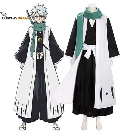 Bleach Toshiro Hitsugaya Cosplay Costume Unisex Anime Kimono Set Polyester, 2024 Halloween Party ...