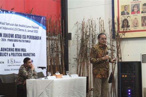 LSI Denny JA Gelar Analisis Survei Melanjutkan Jokowi Atau Isu Perubahan