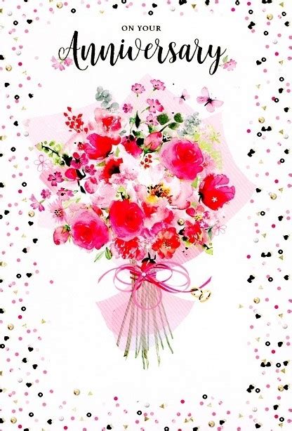 Bouquet Of Flowers | Your Wedding Anniversary Card