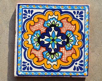 9MEXICAN TALAVERA POTTERY 4 tile Clay Hand Painted by MexicanTiles ...