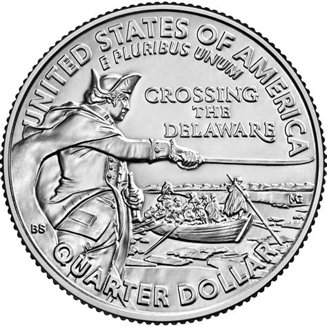 2021 Philadelphia Washington Crossing the Delaware Quarter Roll Uncirculated