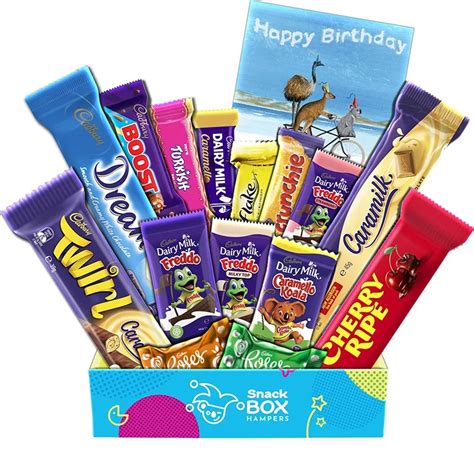 Birthday Cadbury Faves Chocolate Box Gift Hamper – Fun Size - Snack Box Hampers