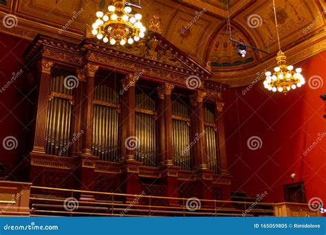 Interior of Rudolfinum Concert Hall. Equipment of the Orchestra in ...