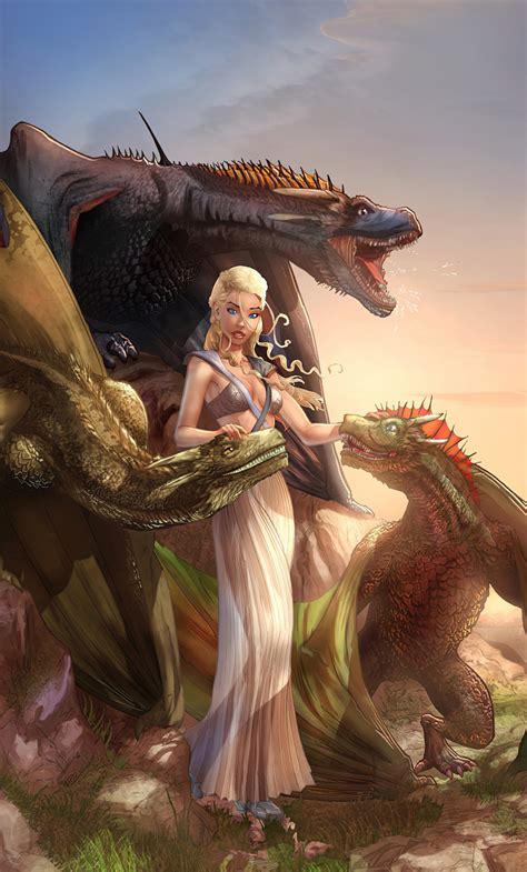 1280x2120 Daenerys Targaryen With Dragons 4k iPhone 6+ ,HD 4k Wallpapers,Images,Backgrounds ...