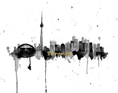 Toronto Skyline Drawing at PaintingValley.com | Explore collection of Toronto Skyline Drawing