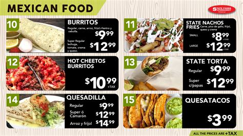 Madera Menu | State Foods Supermarket