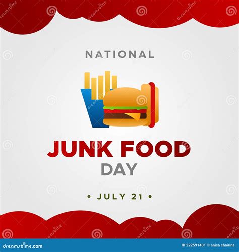 National Junk Food Day Background Design Stock Vector - Illustration of celebration, holiday ...