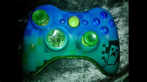 Xbox 360 Custom controller. Minecraft design - YouTube