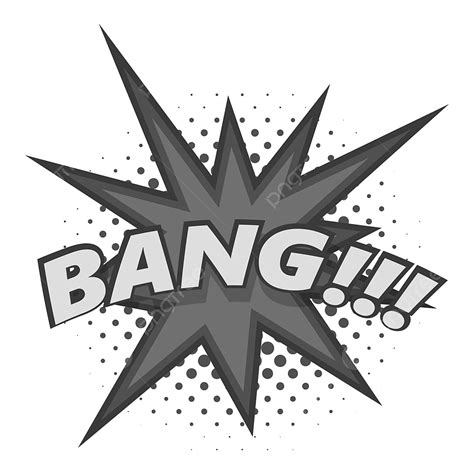 Comic Bang Vector Design Images, Bang Comic Book Explosion Icon Monochrome, Book Icons ...
