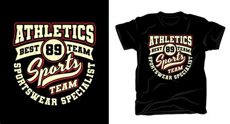 Athletics sports team typography t-shirt design 5439207 Vector Art at ...