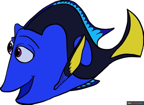 How to Draw Dory in a Few Easy Steps | Easy Drawing Guides