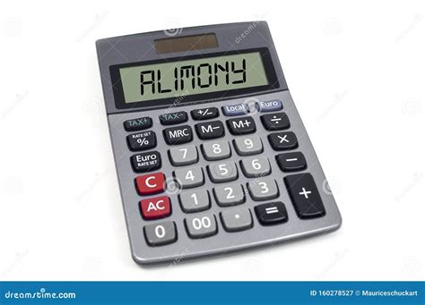 Calculator with Word Alimony Stock Image - Image of child, payment ...