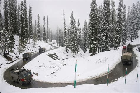 Season's first snowfall in Gulmarg