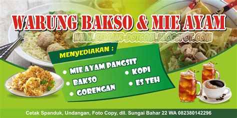 Download Desain Spanduk Warung Bakso dan Mie Ayam Warna Hijau Format Cdr - Belajar Bersama