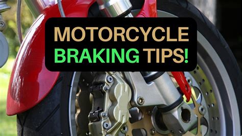 Braking on a motorcycle - complete guide - YouTube