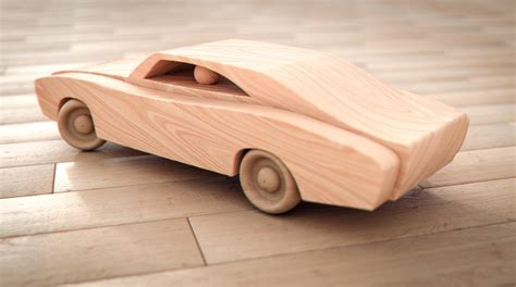 ArtStation - Wood toy car Dodge Charger (1969)