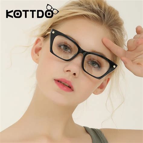 Kottdo Cat Eye Frame Retro Eyeglasses Optical Frame Glasses Women Eyew – FuzWeb | Glasses ...