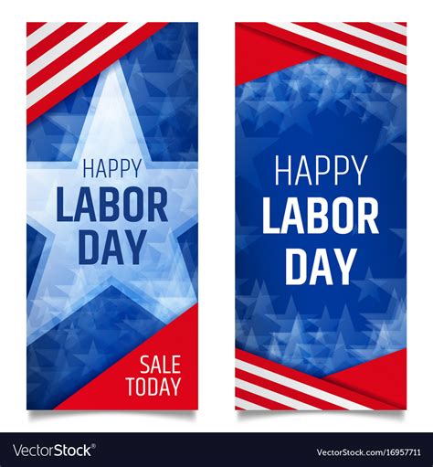 Labor day vertical banners Royalty Free Vector Image