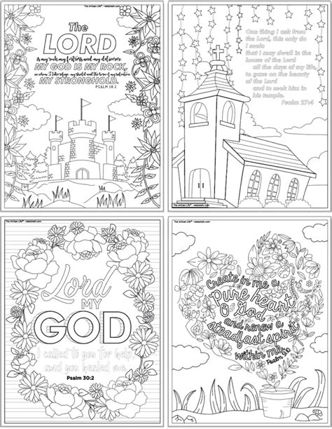 Free Printable Bible Psalm Coloring Pages - The Artisan Life