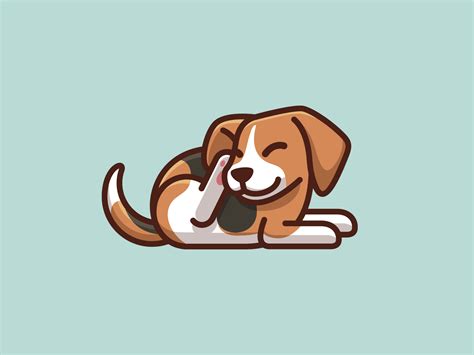 Beagle Dog Scratching by Alfrey Davilla | vaneltia on Dribbble