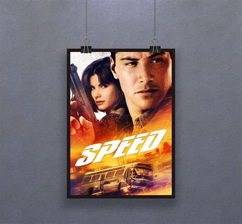 Speed 1994 Poster American Action Thriller Film Wall Decor Retro Cinema ...