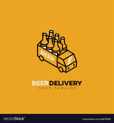 Beer delivery logo Royalty Free Vector Image - VectorStock